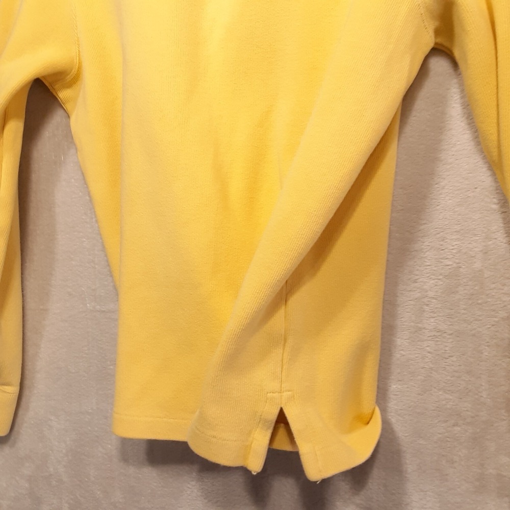 Vintage Mens Polo Ralph Lauren  1/4 Zip Pullover Sweater Sz.S/Yellow/Blue Pony - Picture 4 of 10
